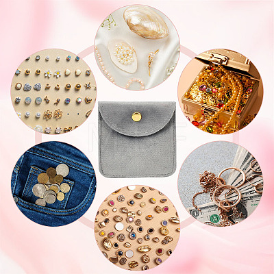 12Pcs Velvet Jewelry Storage Bags with Snap Button for Earrings Rings Bracelets ABAG-UN0001-17D-1
