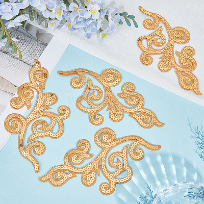 5Pairs Embroidery Thread Clothing Patches PATC-GF0001-97C-1