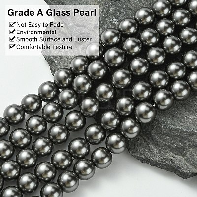Eco-Friendly Grade A Glass Pearl Beads HY-J002-10mm-HX088-1