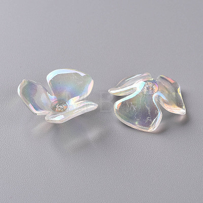 3-Petal Transparent Acrylic Bead Caps LS-X-TACR-S156-016-1