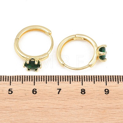 Brass Micro Pave Cubic Zirconia Hoop Earrings EJEW-P346-04G-01-1