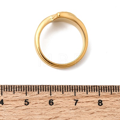 304 Stainless Steel Micro Pave Cubic Zirconia Finger Rings for Women RJEW-K316-06G-1