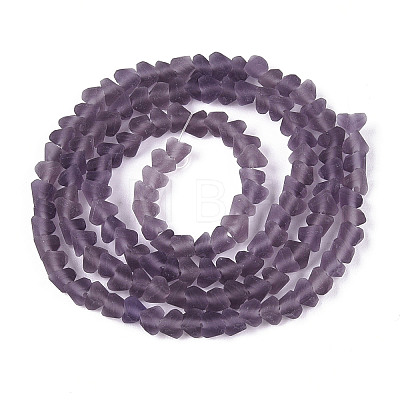 Frosted Transparent Glass Beads Strands LS-GLAA-N016-4mm-02-1