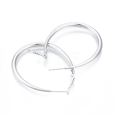 201 Stainless Steel Teardrop Hoop Earrings for Women EJEW-N052-03B-01-1