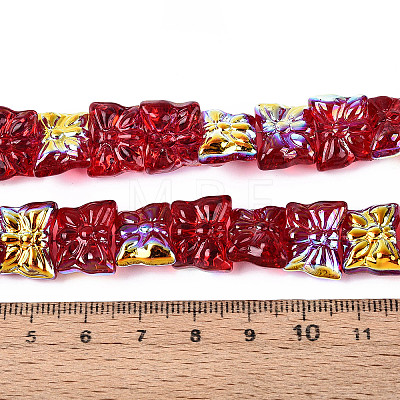 Baking Paint Electroplate Transparent Glass Beads Strands EGLA-N020-05A-1