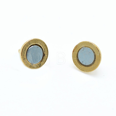 Brass Magnetic Clasps with Loops LS-PALLOY-MC043-2G-1