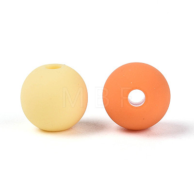 Frosted Opaque Acrylic Beads FACR-T008-04M-01-1
