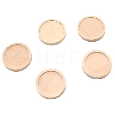 Natural Wood Cabochon Settings WOOD-WH0115-37C-A-1