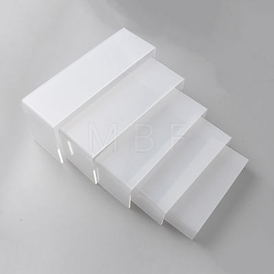 5Pcs 5 Sizes Acrylic Display Risers ODIS-WH0017-092-1