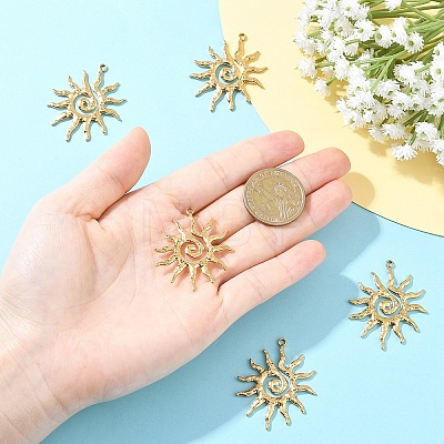 5Pcs 304 Stainless Steel Pendants STAS-YW0003-40-1