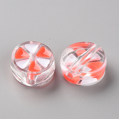 Transparent Enamel Acrylic Beads TACR-S155-005E-1