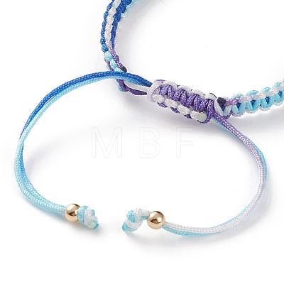 Adjustable Polyester Braided Cord Bracelet Making AJEW-JB00859-02-1