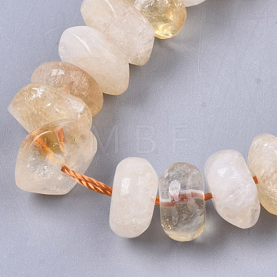 Natural Citrine Beads Strands G-R462-24-1
