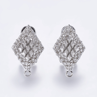 Alloy Stud Earring Findings PALLOY-F201-11P-1