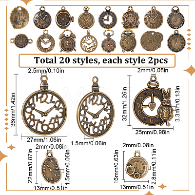 2 Sets Tibetan Style Alloy Pendants FIND-SC0005-89-1