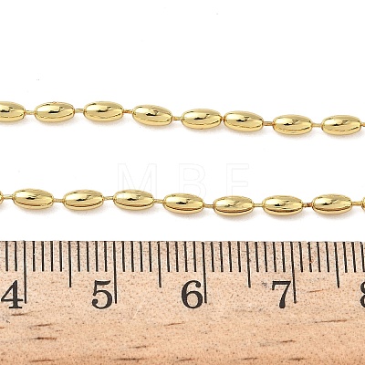 2.5MM Brass Rice Ball Chain Necklaces NJEW-P339-04G-1