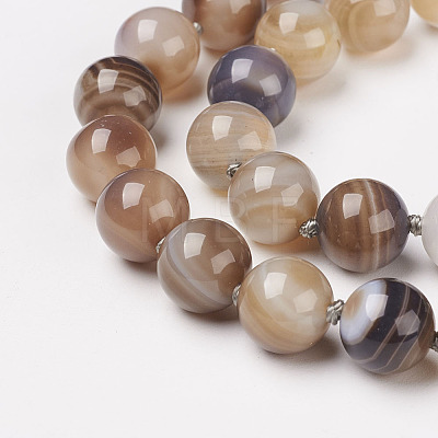 Natural Dyed Agate Beads Necklaces NJEW-F139-12mm-15-1