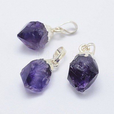 Natural Amethyst Pendants KK-L158-38S-1