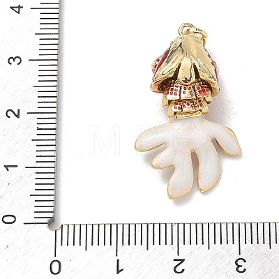Ocean Brass Enamel Pendants LS-RB-CBA2CEF-03G-03-1