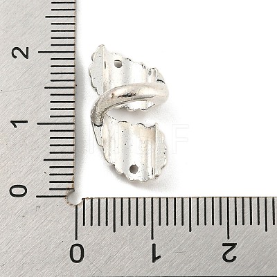 Tibetan Style Alloy Leaf Connector Charms FIND-M011-22AS-1