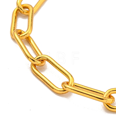 Brass Paperclip Chains Bracelets for Women BJEW-G703-09G-1