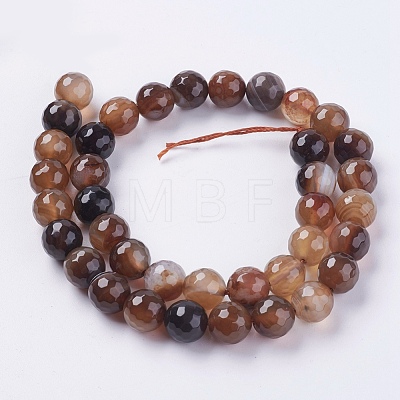 Natural Striped Agate/Banded Agate Beads Strands G-G581-10mm-11-1