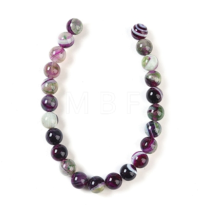 Natural Striped Agate/Banded Agate Beads Strands G-Z060-A01-B24-1
