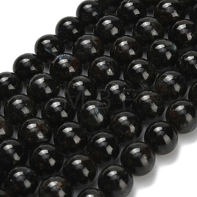 Natural Glaucophane Beads Strands G-L642-B03-8mm-1