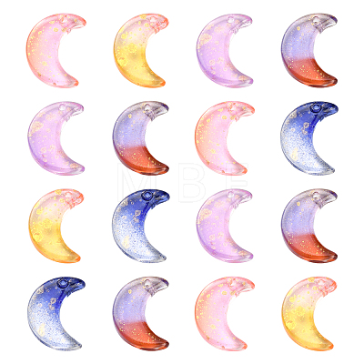 100Pcs 5 Colors Glass Pendants GLAA-CJ0001-64-1