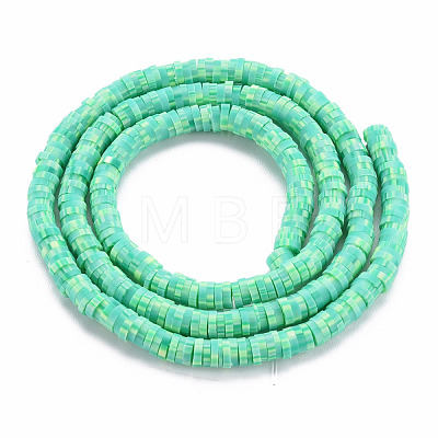 Handmade Polymer Clay Bead Strands X-CLAY-S094-4mm-A11-1