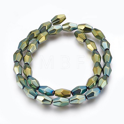 Electroplated Non-magnetic Synthetic Hematite Beads Strands G-P392-R-1