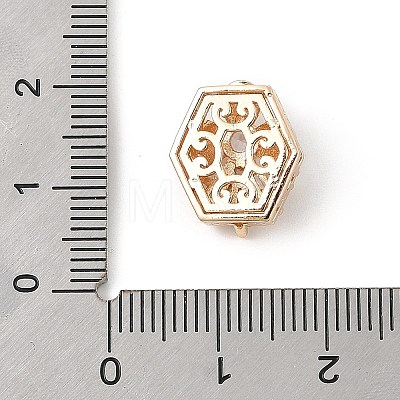 Brass Micro Pave Cubic Zirconia Beads KK-K297-28G-1