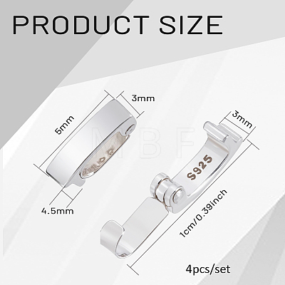 2Pcs 925 Sterling Silver Twister Clasps STER-PH0005-21-1