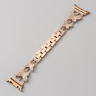 Alloy Rhinestone Butterfly Watch Band FIND-SZC0022-016A-1