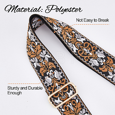 Bohemian Style Polyester Adjustable Webbing Bag Straps FIND-WH0418-24KCG-01-1