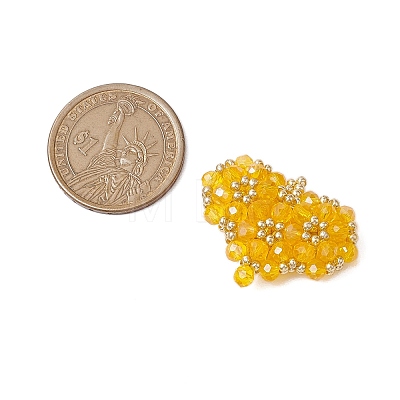 Seed Beads Beaded Charms PALLOY-MZ00341-01-1