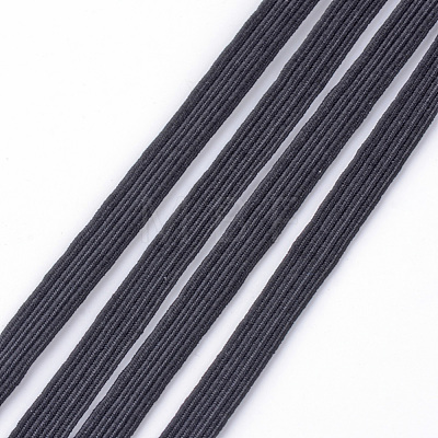 1/4 inch Flat Braided Elastic Rope Cord EC-R030-6mm-02-1