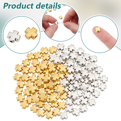   120Pcs 2 Colors Alloy Beads FIND-PH0018-44-1