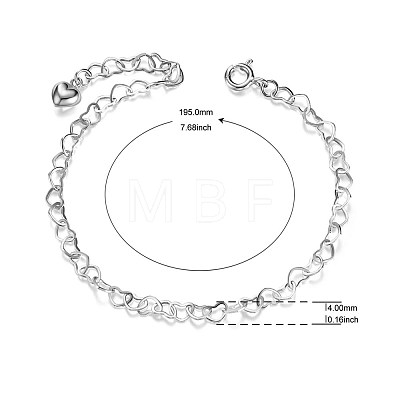 SHEGRACE Attractive Rhodium Plated 925 Sterling Silver Bracelets JB369A-1