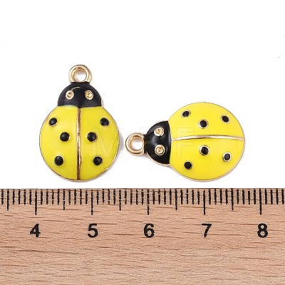 Alloy Enamel Pendants ENAM-R149-14B-G-1