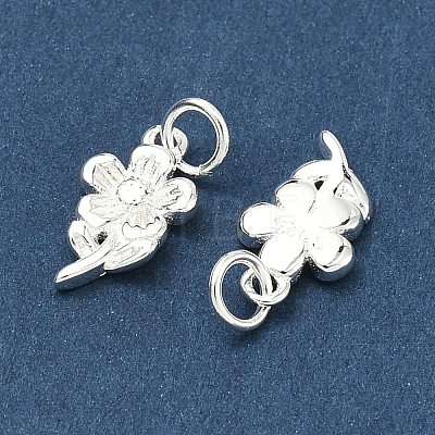 925 Sterling Silver Flower Charms STER-A050-05S-1