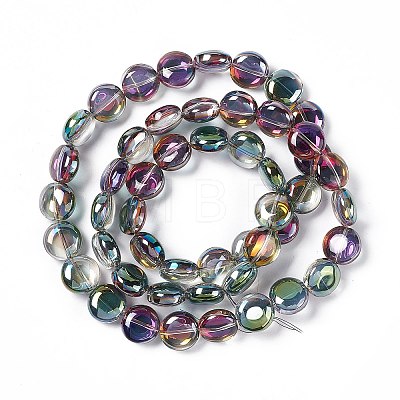 Electroplate Glass Beads Strands EGLA-L033-FR01-1