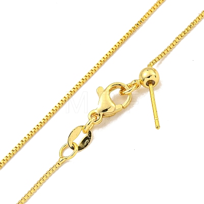 Brass Box Chain Necklaces for Women NJEW-G084-08G-1