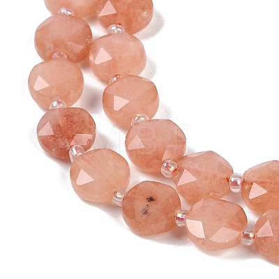 Natural Sunstone Beads Strands G-C116-A61-01-1