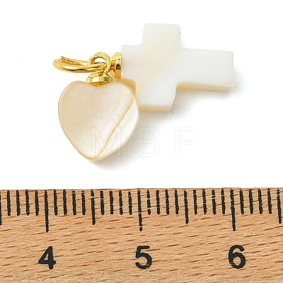 Natural Shell Pendants PALLOY-JF05398-1