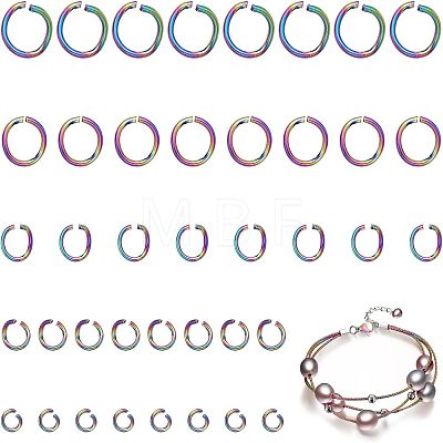 250Pcs 5 Styles 304 Stainless Steel Open Jump Rings STAS-CA0001-65-1