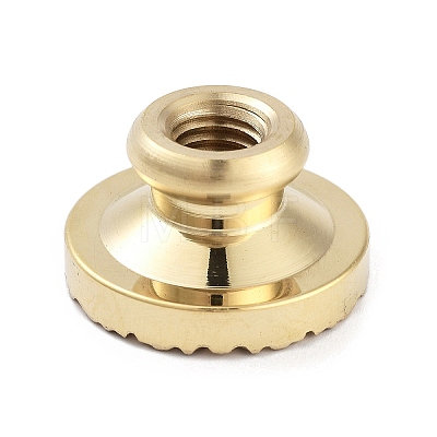 Texture Theme Round Brass Stamp Head AJEW-M036-01E-G-1