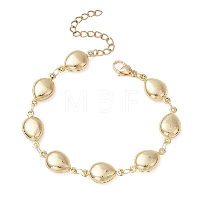 304 Stainless Steel Teardrop Link Chains Bracelets for Women BJEW-JB13427-1