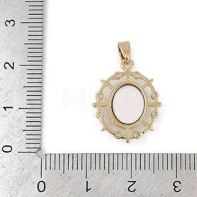 Brass Micro Pave Clear Cubic Zirconia Enamel Pendants ZIRC-M001-13G-1