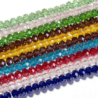 Electroplate Glass Beads Strands EGLA-X0007-01C-6mm-1